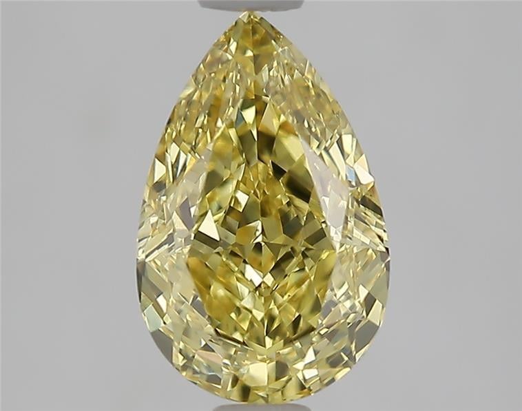 2.09 Ct. Fancy Intense Yellow Pear Lab Grown Diamond