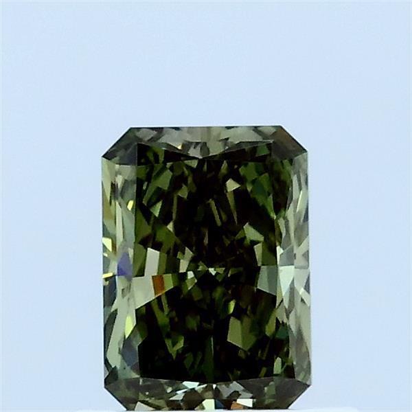 0.64 Ct. Fancy Vivid Green Radiant Lab Grown Diamond
