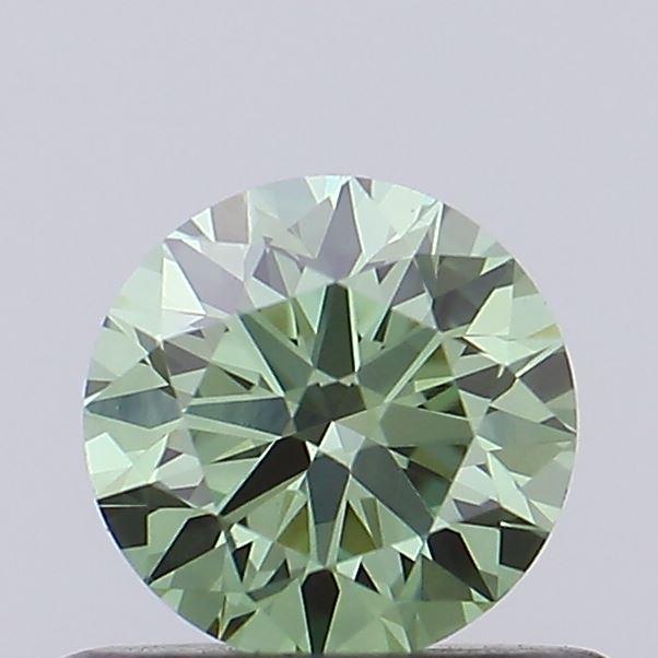 0.32 Ct. Fancy Vivid Green Round Lab Grown Diamond