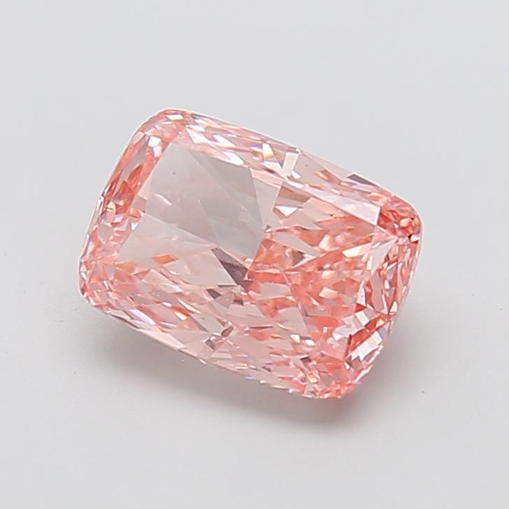 3.02 Ct. Fancy Intense Orangy Pink Cushion Lab Grown Diamond