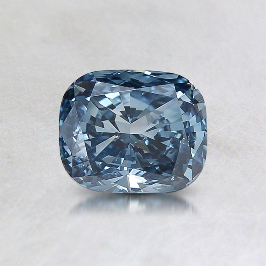 0.72 ct. Lab Grown Fancy Intense Blue Cushion Diamond