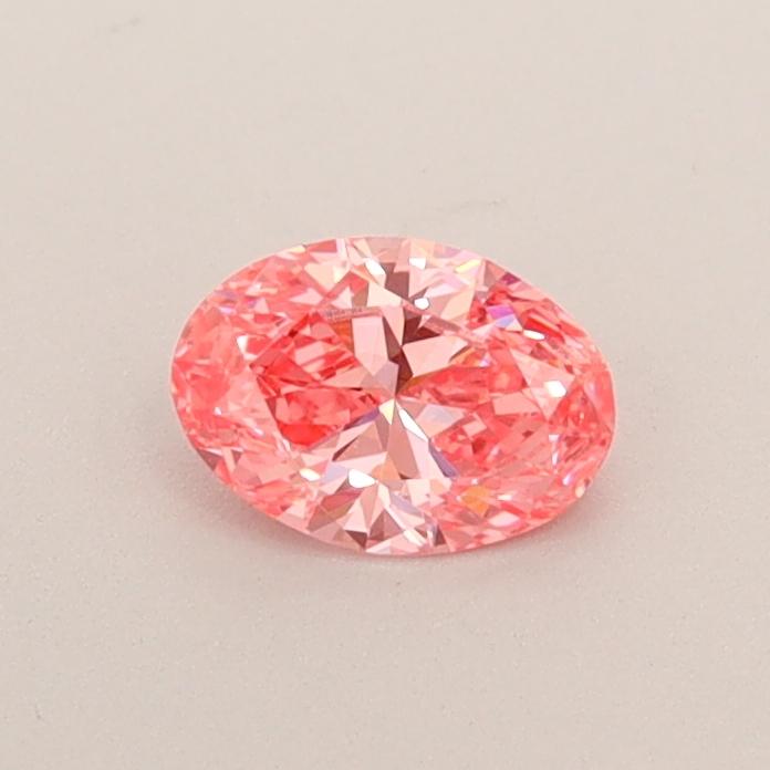 0.35 Ct. Fancy Vivid  Pink Oval Lab Grown Diamond