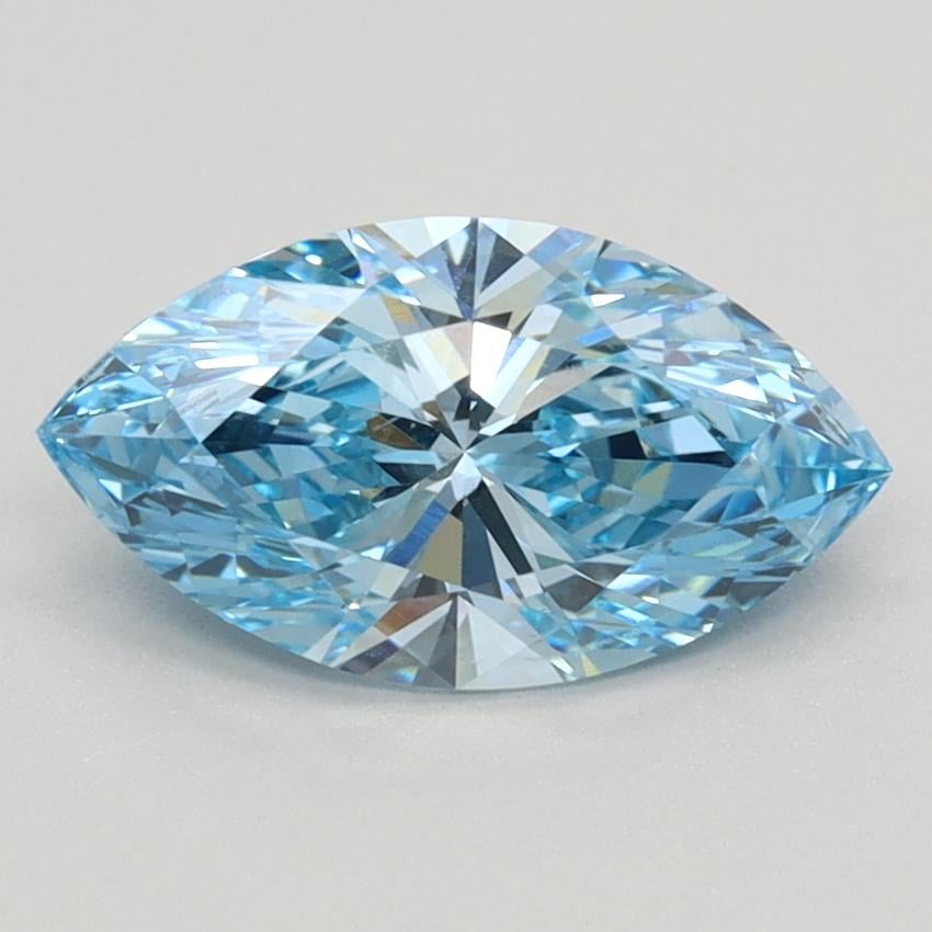 1.23 Ct. Fancy Vivid Blue Marquise Lab Grown Diamond