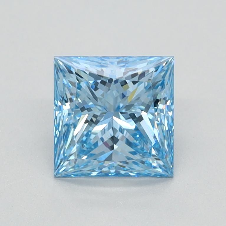 0.83 Ct. Fancy Vivid Blue Princess Lab Grown Diamond