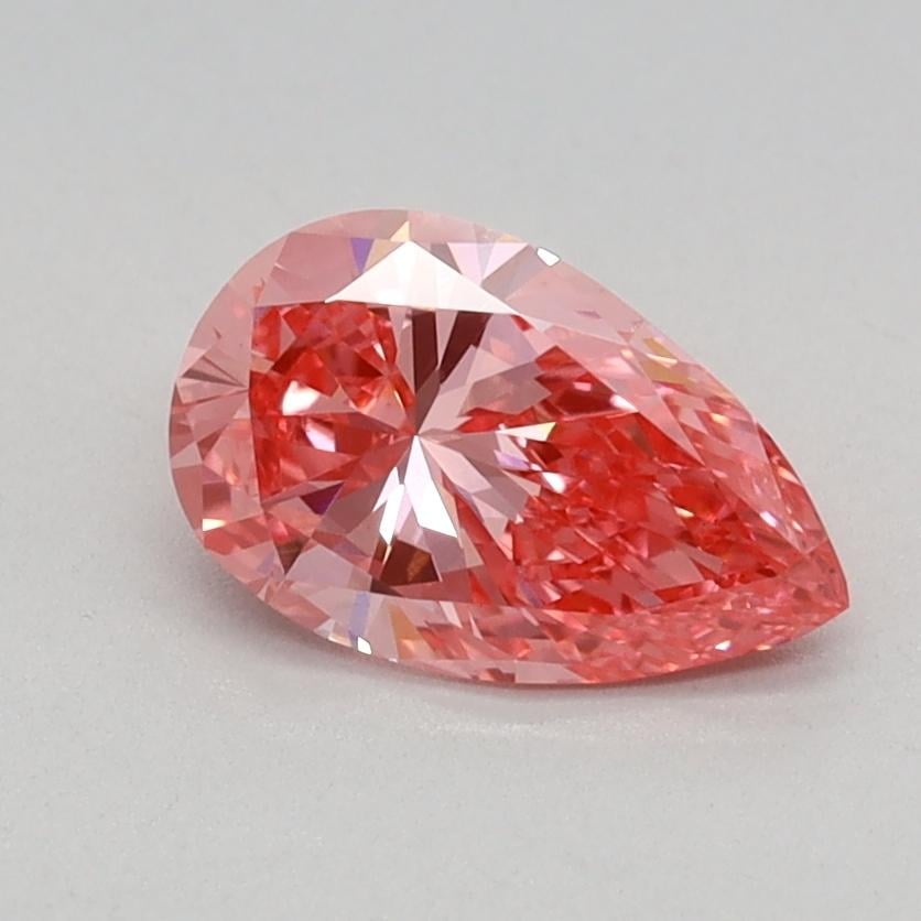 0.63 Ct. Fancy Vivid Pink Pear Lab Grown Diamond