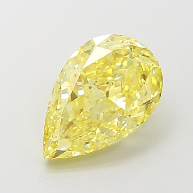 2.09 Ct. Fancy Vivid Yellow Pear Lab Grown Diamond