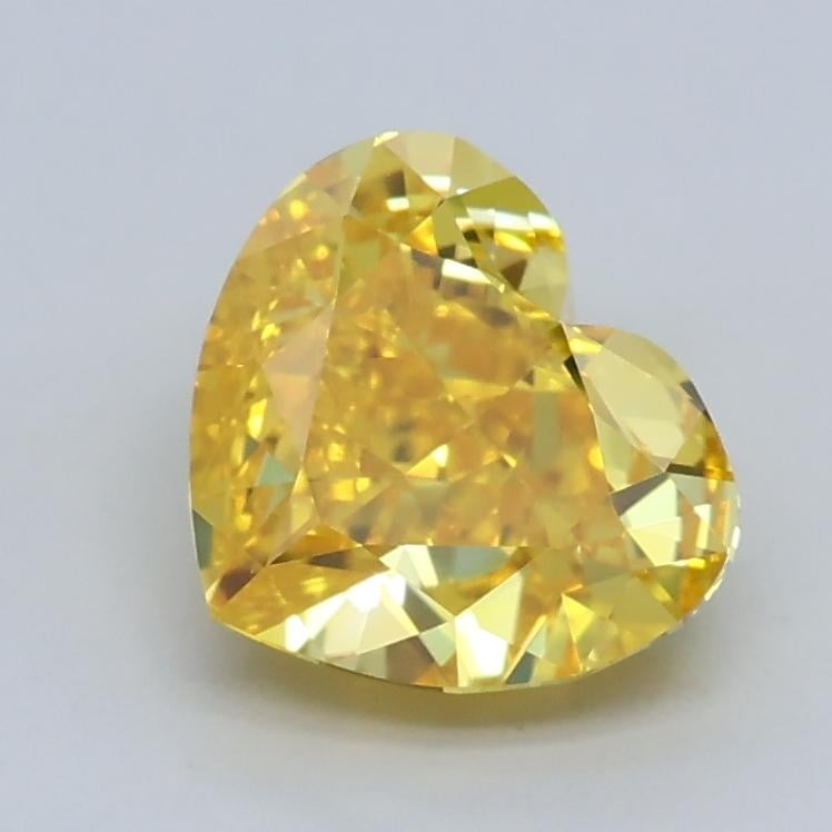 1.31 Ct. Fancy Vivid Yellow Heart Lab Grown Diamond