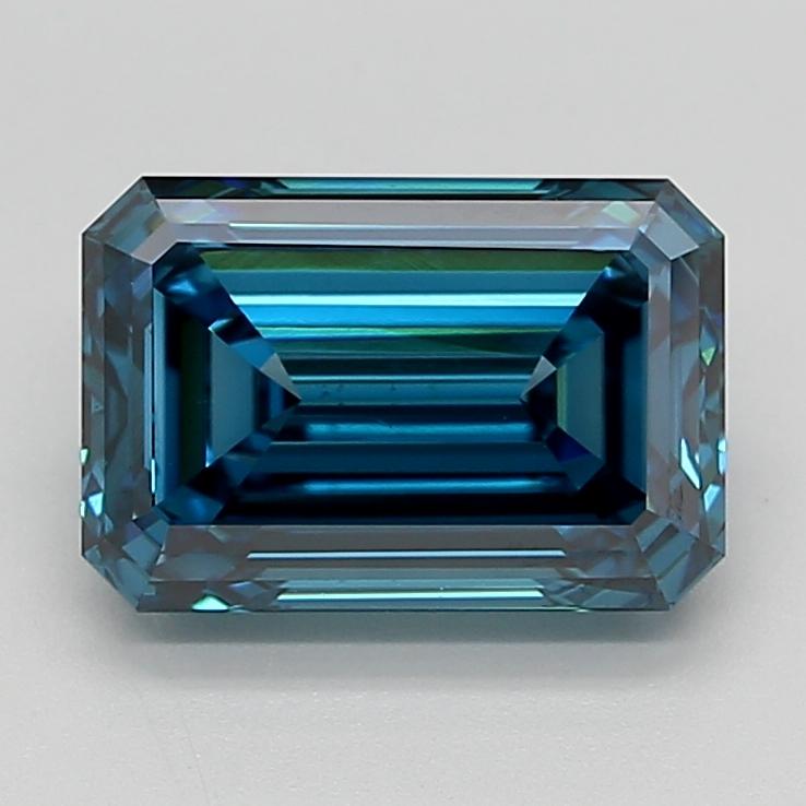 4.01 Ct. Fancy Vivid  Blue Emerald Lab Grown Diamond