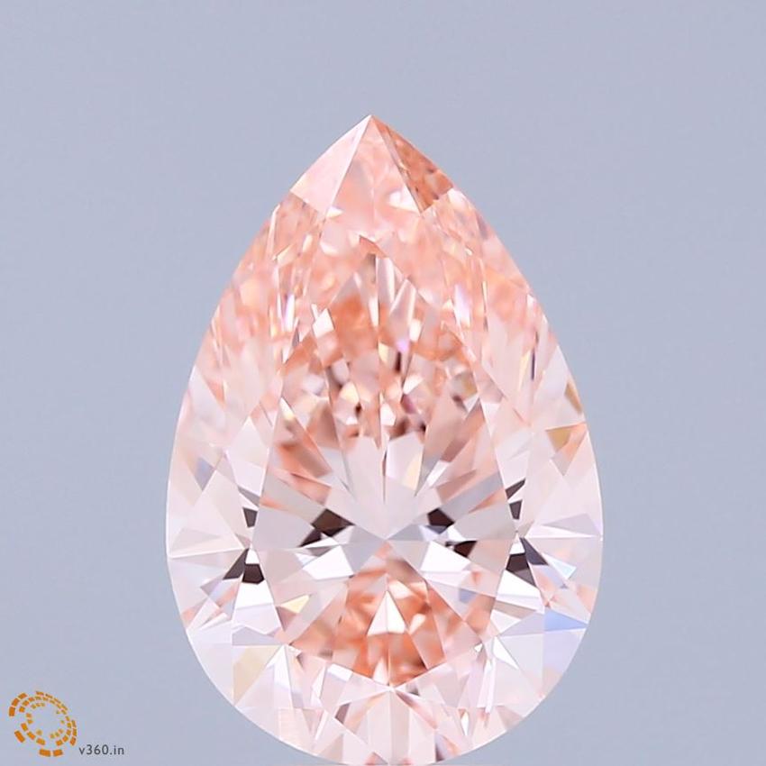 3.00 Ct. Fancy Intense Pink Pear Lab Grown Diamond