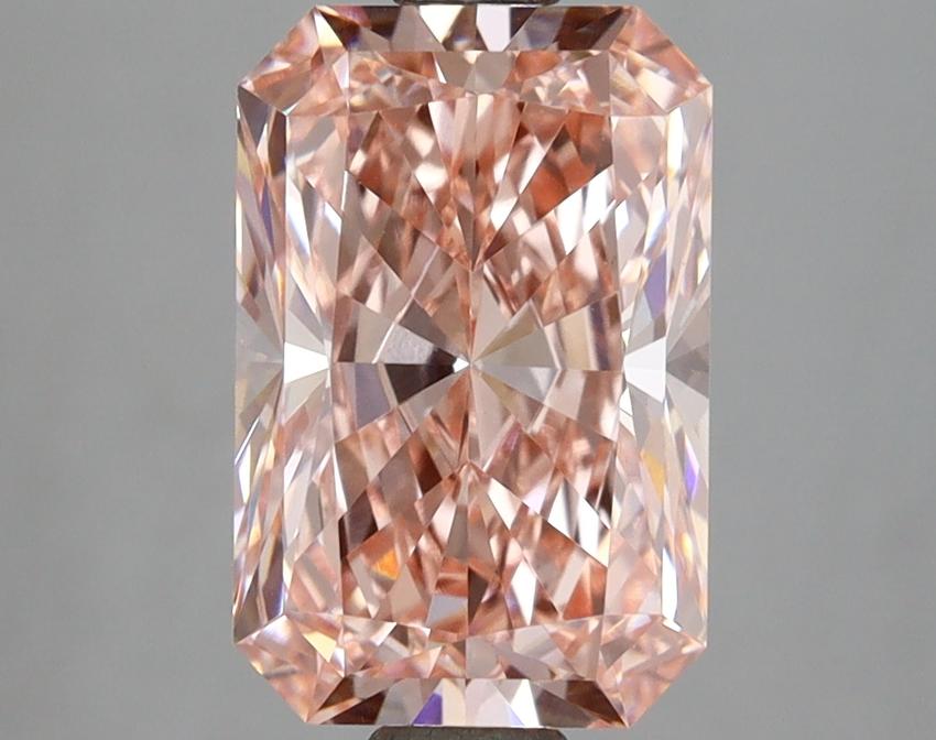 3.01 Ct. Fancy Vivid Pink Radiant Lab Grown Diamond