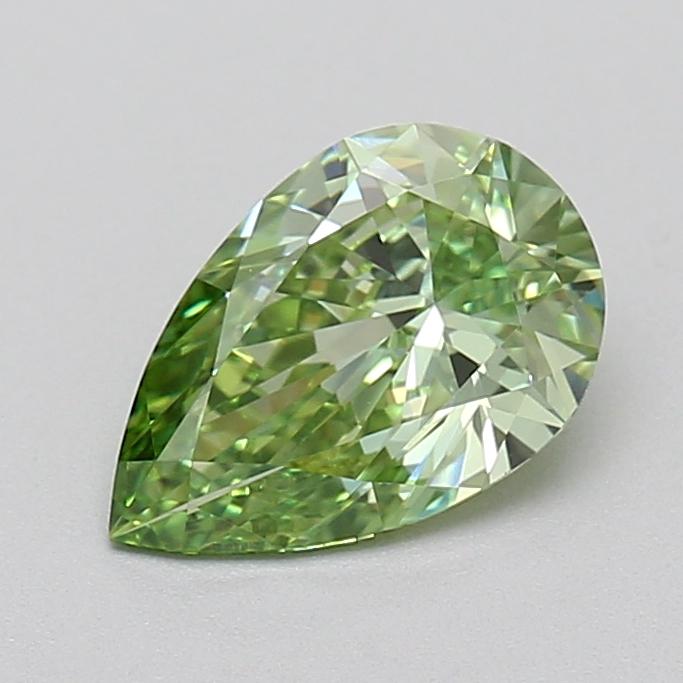 0.74 Ct. Fancy Vivid  Green Pear Lab Grown Diamond