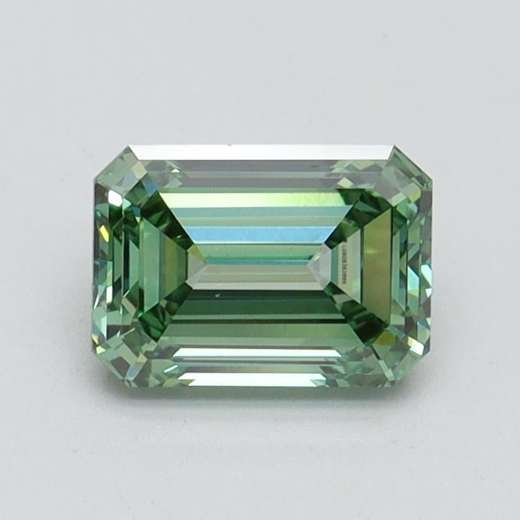 1.01 Ct. Fancy Vivid Pacific Green Emerald Lab Grown Diamond