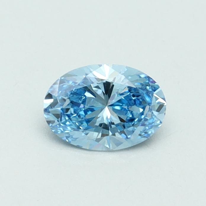 0.36 Ct. Fancy Vivid Blue Oval Lab Grown Diamond