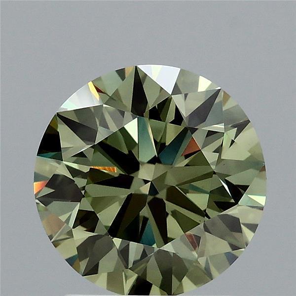 2.01 Ct. Fancy Vivid  Green Round Lab Grown Diamond