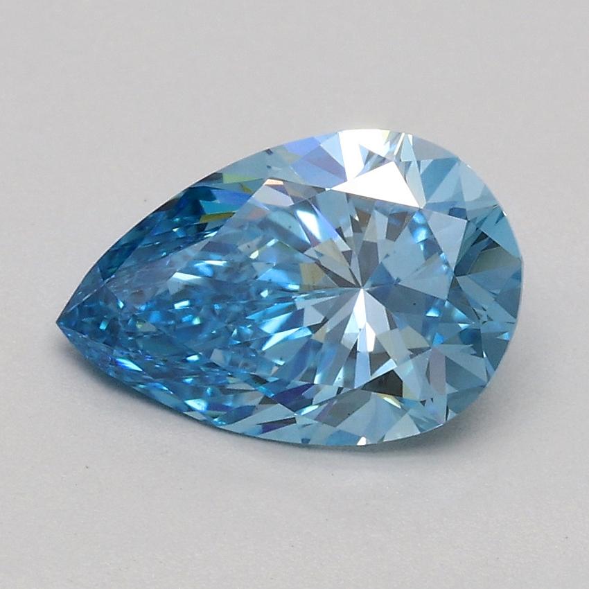1.02 Ct. Fancy Vivid Blue Pear Lab Grown Diamond