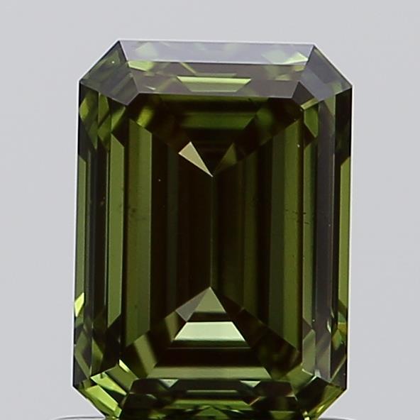 0.96 Ct. Fancy Vivid  Green Emerald Lab Grown Diamond