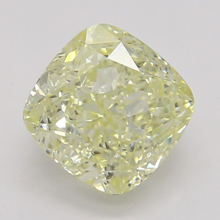 0.83 Ct. Fancy Light Yellow Cushion Diamond
