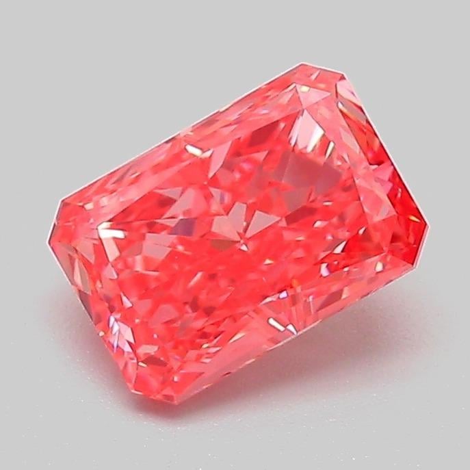 1.12 Ct. Fancy Vivid  Pink Radiant Lab Grown Diamond