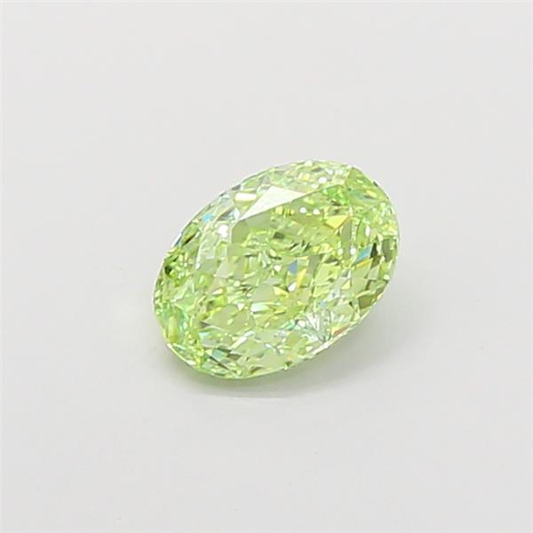 1.07 Ct. Fancy Vivid Green Oval Lab Grown Diamond