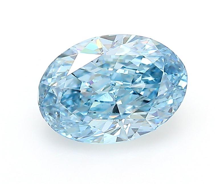 1.09 Ct. Fancy Vivid Blue Oval Lab Grown Diamond