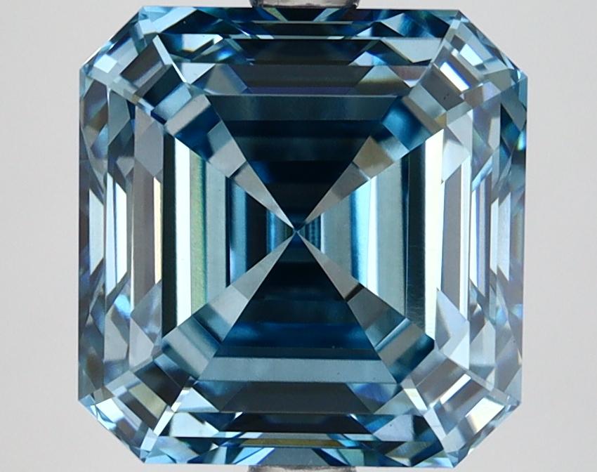 4.12 Ct. Fancy Vivid Blue Asscher Lab Grown Diamond