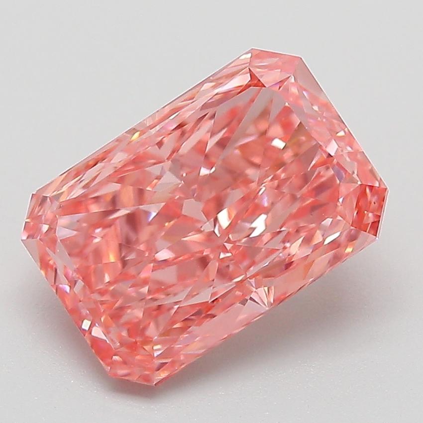 2.97 Ct. Fancy Vivid Pink Radiant Lab Grown Diamond
