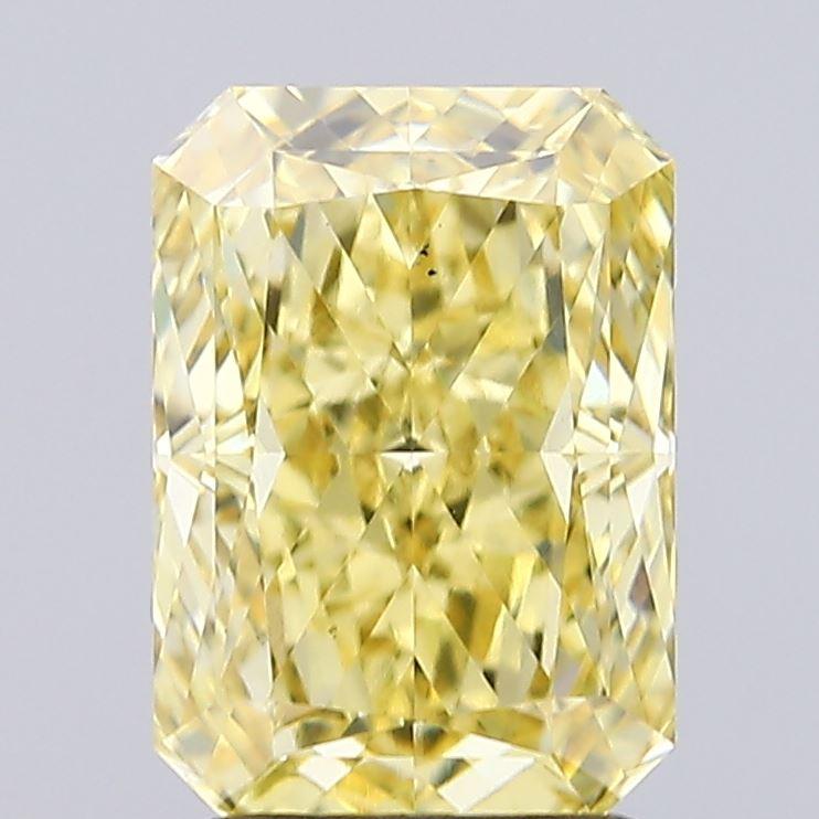 2.79 Ct. Fancy Vivid Yellow Radiant Lab Grown Diamond