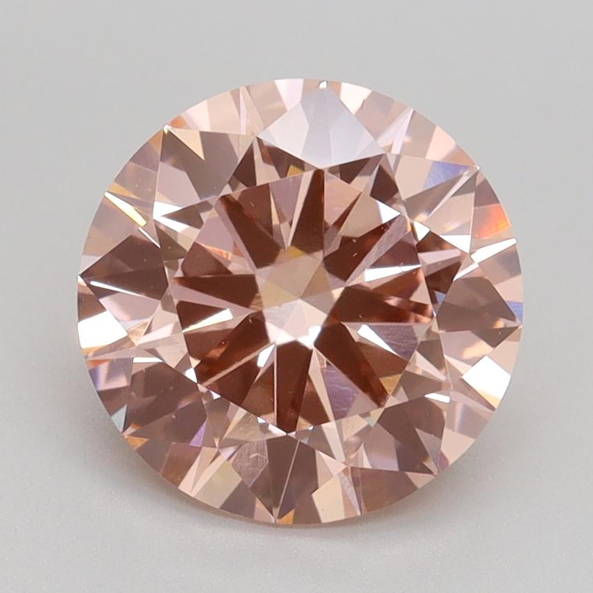 2.59 Ct. Fancy Intense Pink Round Lab Grown Diamond