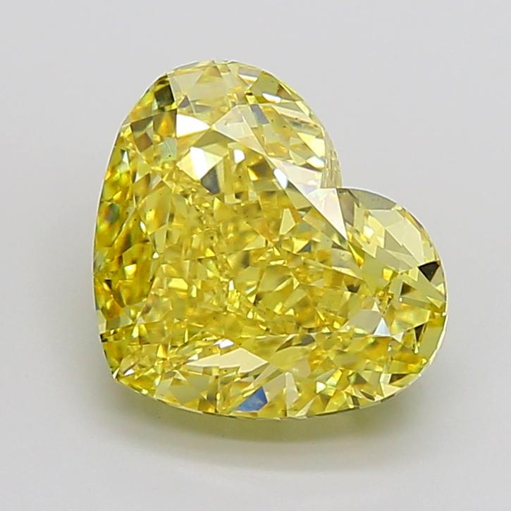 10.31 Ct. Fancy Vivid Yellow Heart Lab Grown Diamond