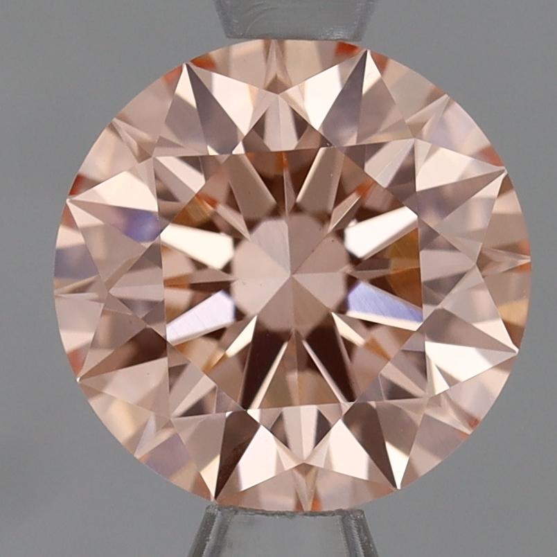 1.04 Ct. Fancy Pinkish Orange Round Lab Grown Diamond