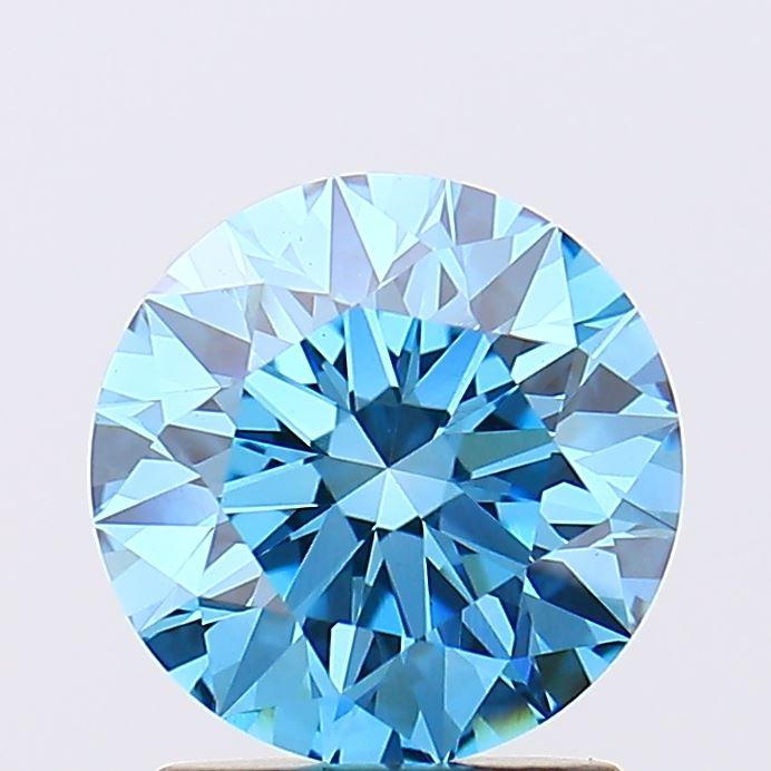 1.70 Ct. Fancy Vivid Blue Round Lab Grown Diamond