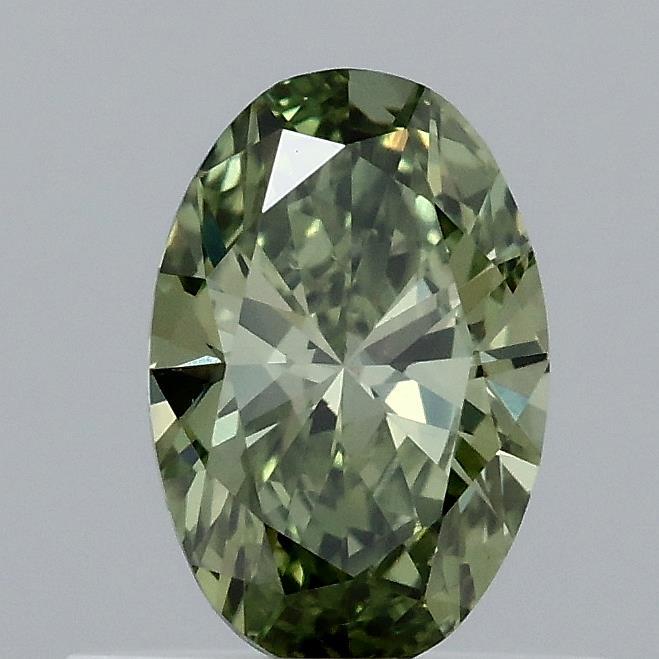 0.50 Ct. Fancy Vivid Green Oval Lab Grown Diamond