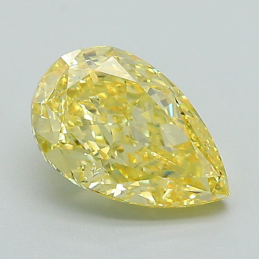 2.50 Ct. Fancy Intense Yellow Pear Lab Grown Diamond