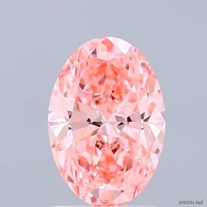 1.50 Ct. Fancy Vivid Pink Oval Lab Grown Diamond