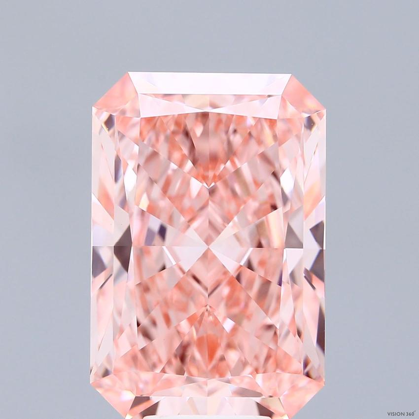 10.24 Ct. Fancy Vivid Pink Radiant Lab Grown Diamond