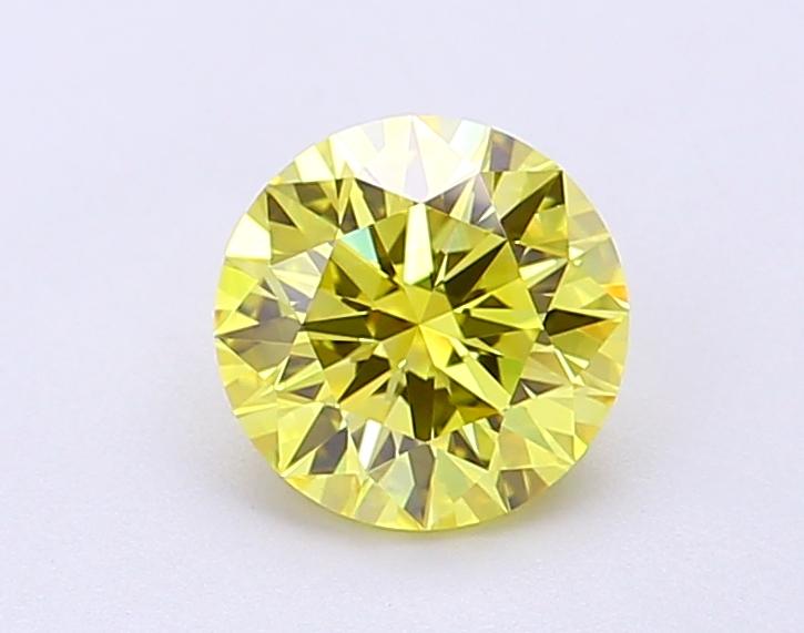 1.01 Ct. Fancy Vivid Yellow Round Lab Grown Diamond