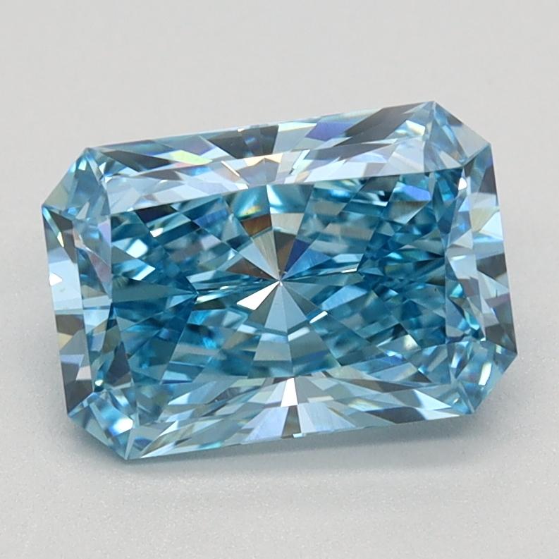 1.53 Ct. Fancy Vivid Blue Radiant Lab Grown Diamond