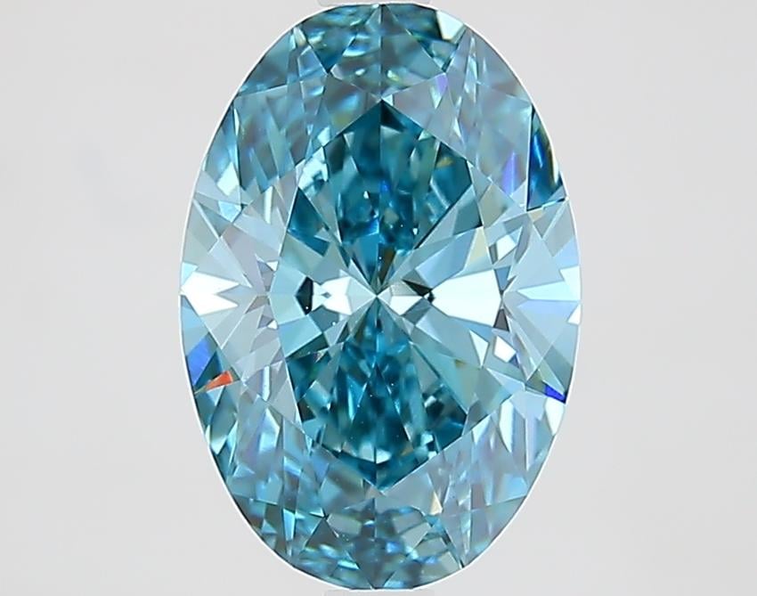 2.13 Ct. Fancy Vivid Blue Oval Lab Grown Diamond