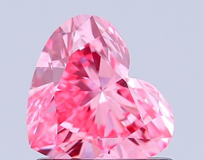 0.86 Ct. Fancy Vivid Pink Heart Lab Grown Diamond