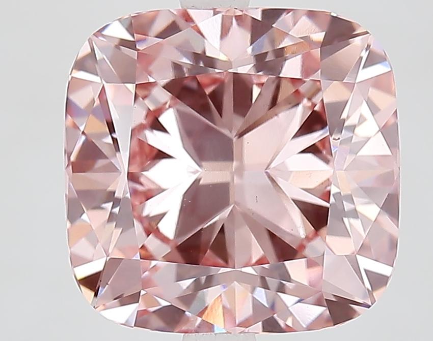 5.15 Ct. Fancy Intense Pink Cushion Lab Grown Diamond