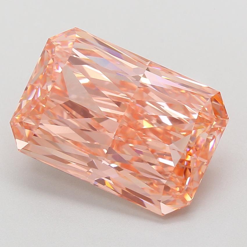 10.14 Ct. Fancy Vivid Pink Radiant Lab Grown Diamond