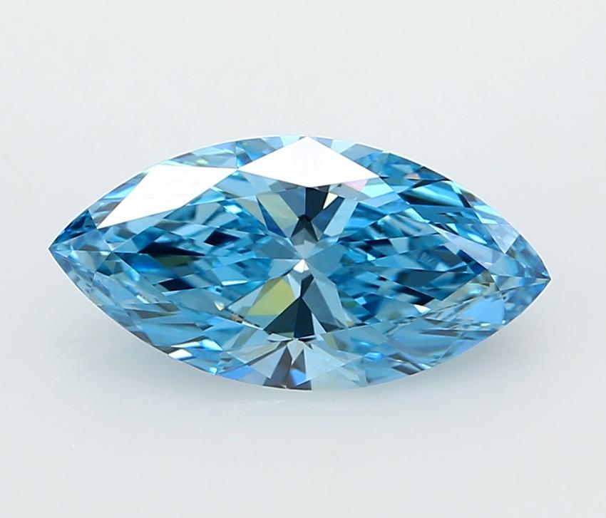 2.01 Ct. Fancy Vivid  Blue Marquise Lab Grown Diamond