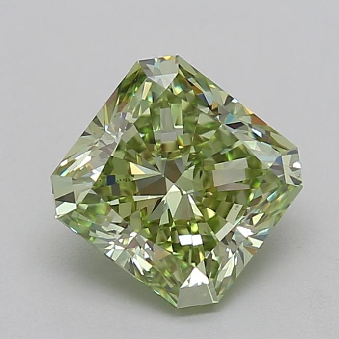 2.04 Ct. Fancy Vivid  Green Radiant Lab Grown Diamond