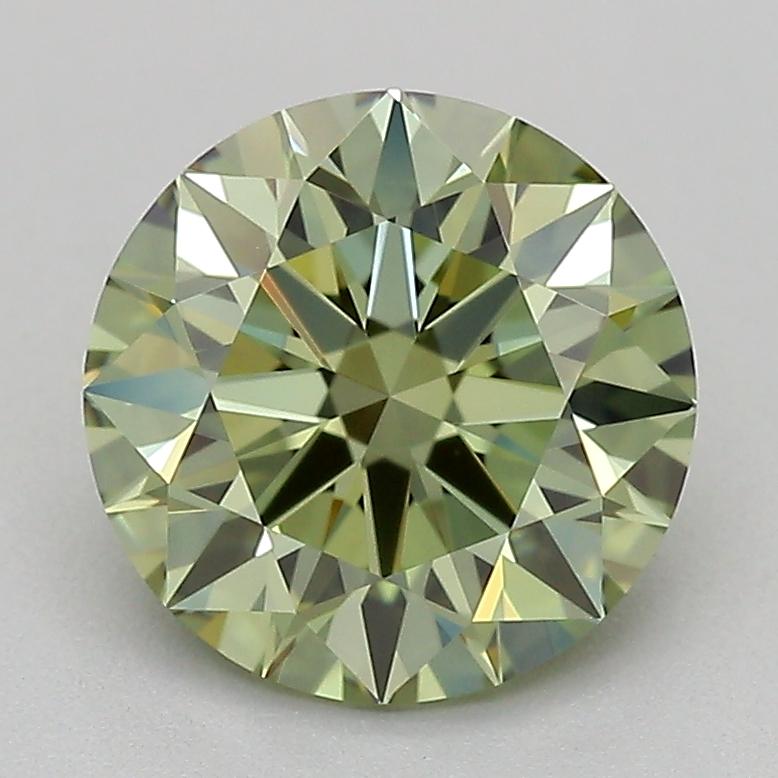 1.06 Ct. Fancy Intense  Green Round Lab Grown Diamond