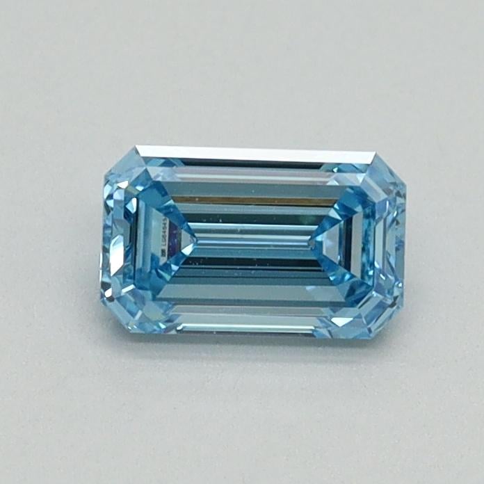 0.52 Ct. Fancy Vivid Blue Emerald Lab Grown Diamond