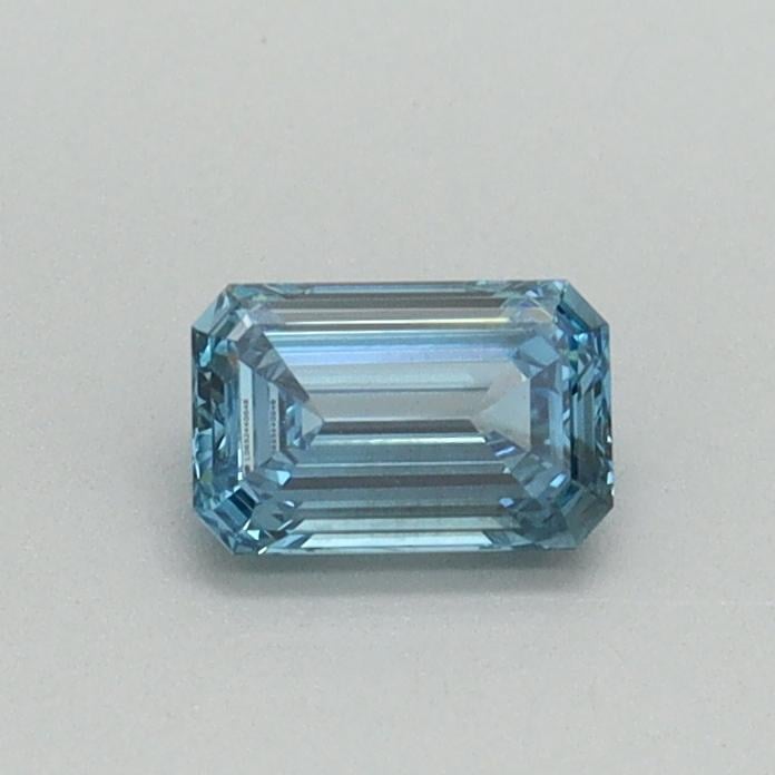 0.34 Ct. Fancy Vivid Blue Emerald Lab Grown Diamond