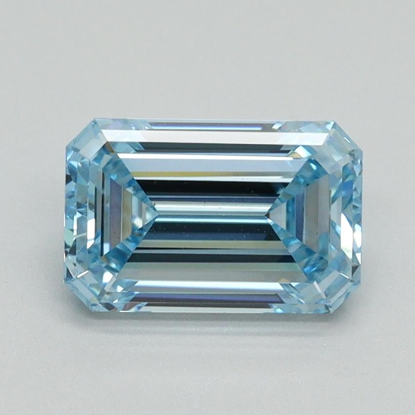 1.60 Ct. Fancy Vivid Blue Emerald Lab Grown Diamond
