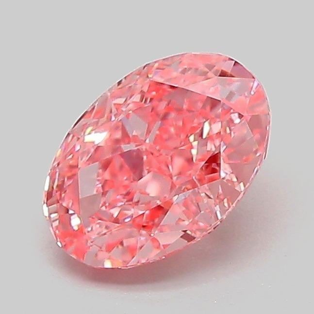 1.08 Ct. Fancy Vivid Pink Oval Lab Grown Diamond