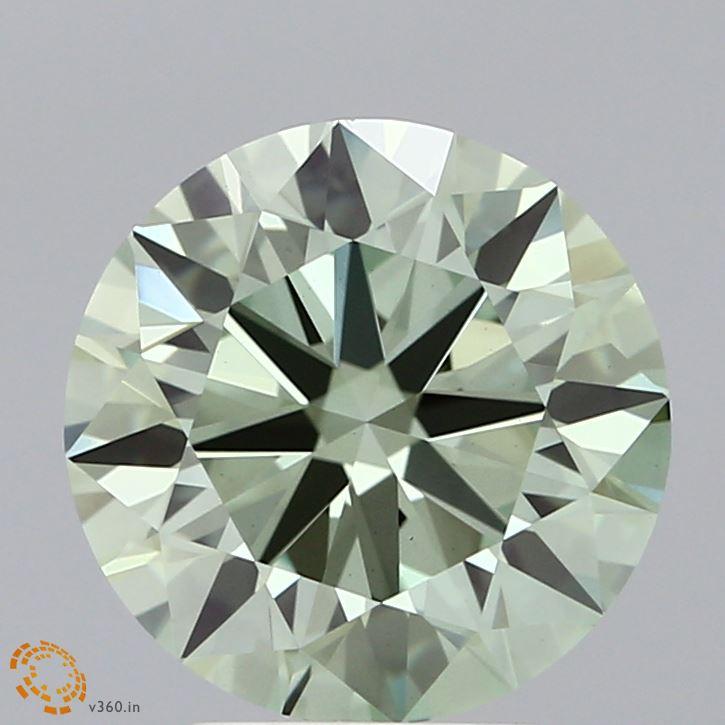 2.98 Ct. Fancy Intense  Green Round Lab Grown Diamond