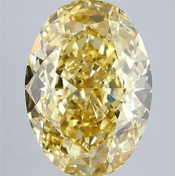 5.10 Ct. Fancy Intense Yellow Oval Lab Grown Diamond